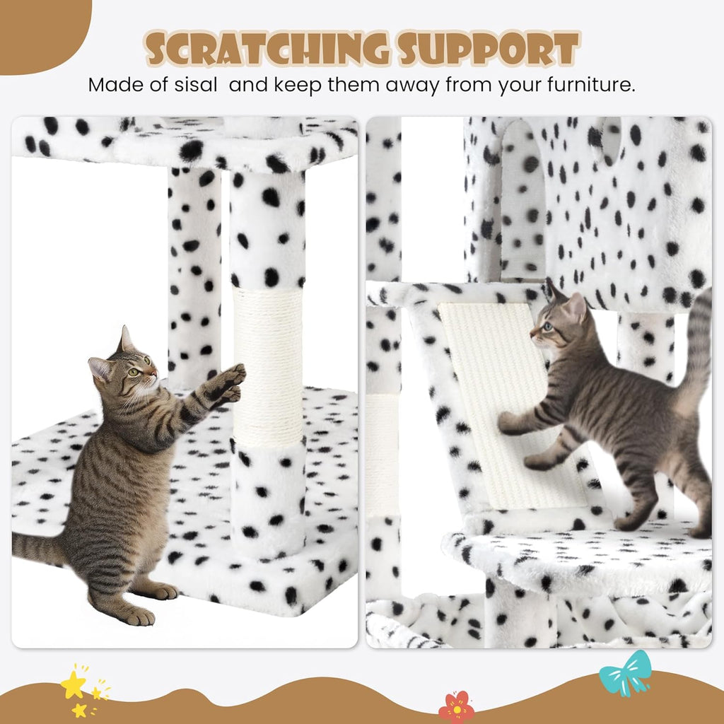 81" Multi-Level Cat Tree with Hammock, Scratching Posts & Cozy Perches – Perfect for Large Cats (Available in Multiple Colors)