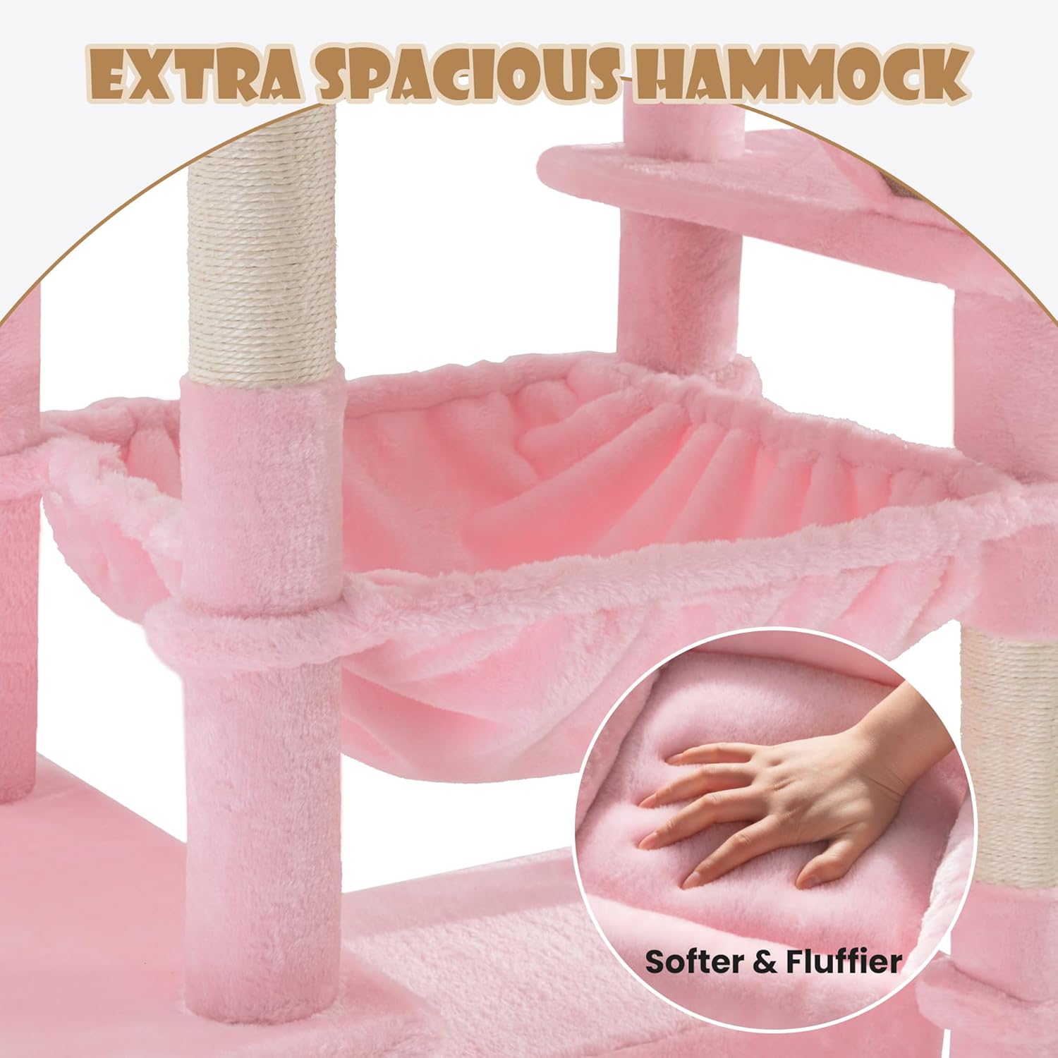 81" Multi-Level Cat Tree with Hammock, Scratching Posts & Cozy Perches – Perfect for Large Cats (Available in Multiple Colors)
